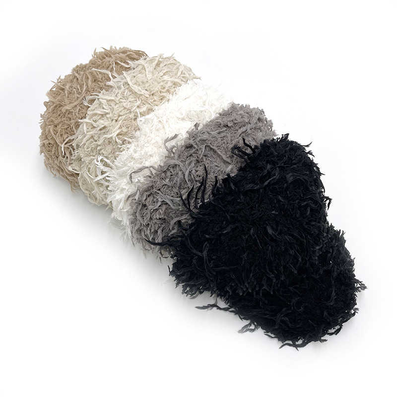Autumn New Faux Fur Plush Fashionable Warm Thickened Baseball Cap Creative Faux Turkey Tassel Duckbill Hat H251020