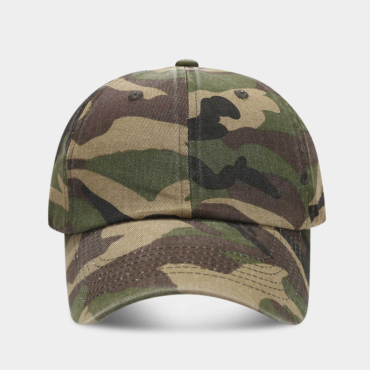 Style Camouflage Soft Top Vintage Baseball Cap Outdoor Jungle Sports Sun Hat Unisex Duckbill Cap H251020