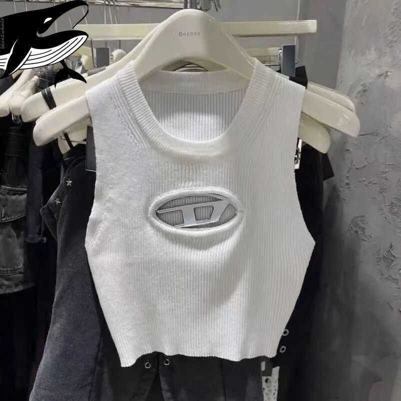 Designer Womens summer slim fashionable T Shirts Y2k Tops Letter Print Tshirt D Tank Neck Short Sleeve Women Clothes Solid Baic Blue Dielsel Top 93