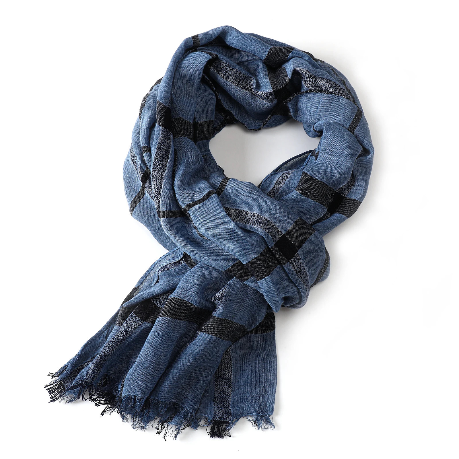 Fashion Plaid Cotton Linen Men Scarves Autumn Winter Warm Mens Scarf Short Tassel Bufanda Male Accessories Pashmina Shawl 251016