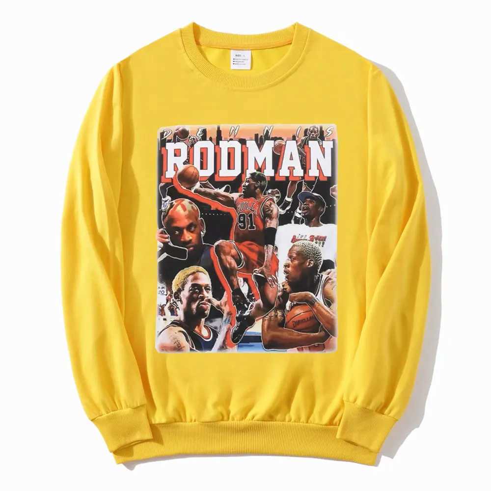 The Worm Dennis Rodman Sweatshirt Men Hip Hop Street Trend Pullover Tops Boys Basketball Clothes Man Woman Pullovers J251021