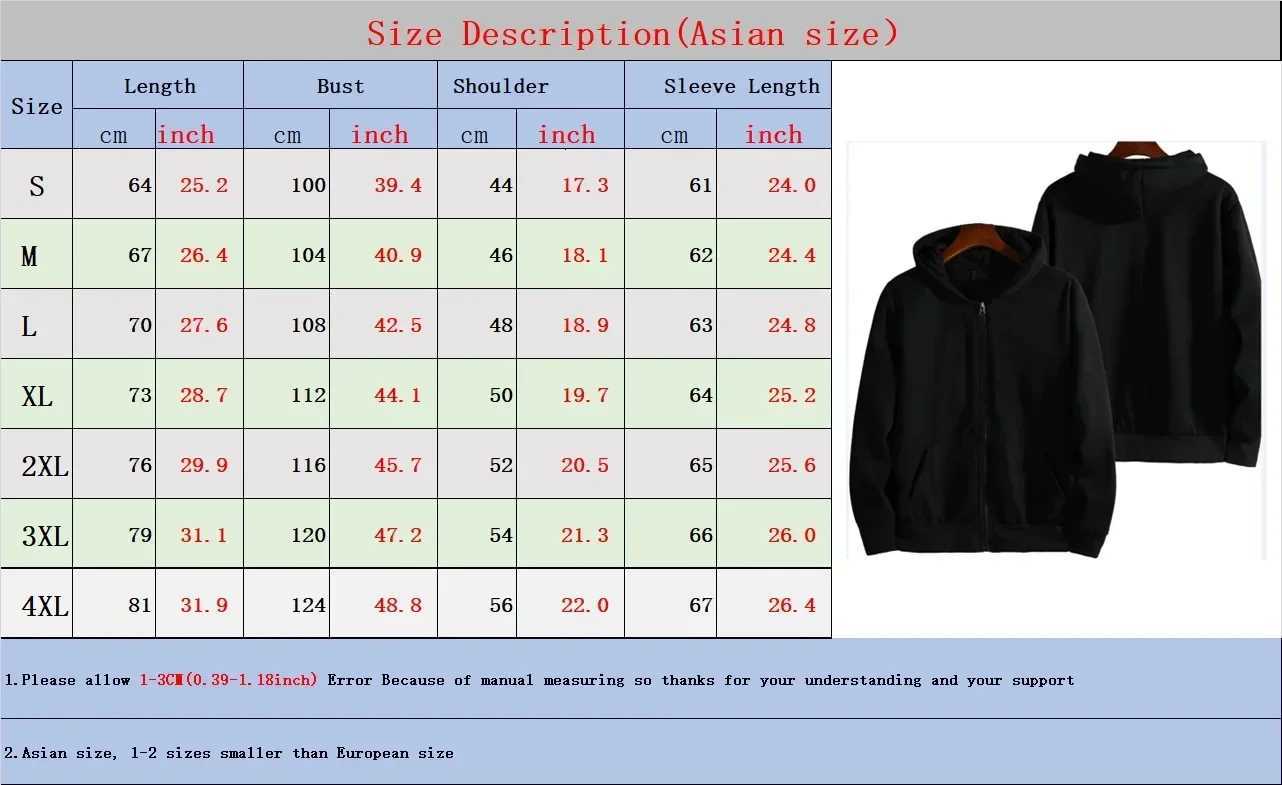 Mens Oversized Zip Up Hoodies Autumn Winter Fleece Hooded Solid Zipper Jacket Sweatshirt Korean Fashion Hoodie Men Tops Clothing W251021