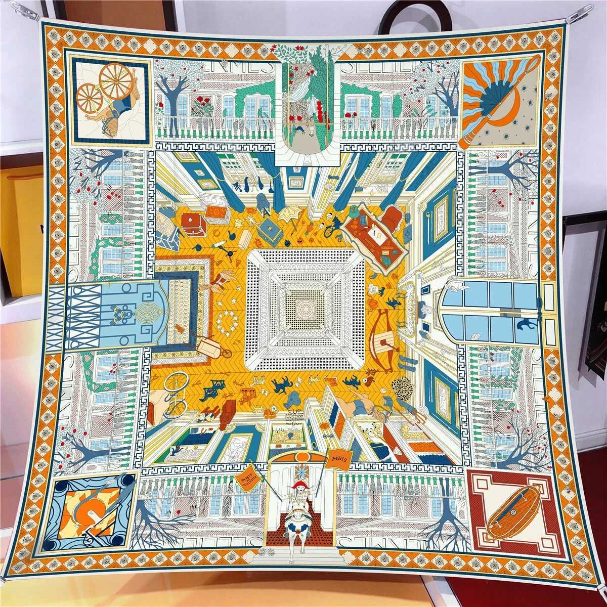 Design Luxury Brand Twill Silk Women Scarf Sunscreen Foulard Shawl Hijab Female Hair Hijab Wraps Neckerchief Bandanda Echarpe W251021