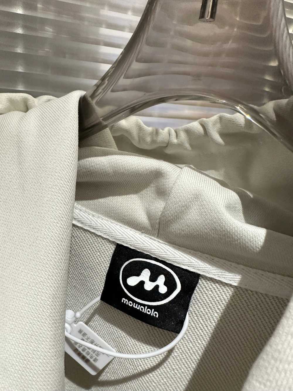 2025 Mowalola high quality Am I a Mowa fan Red slogan M foam printing oversized men women hooded sweatshirt short hoodies W251021