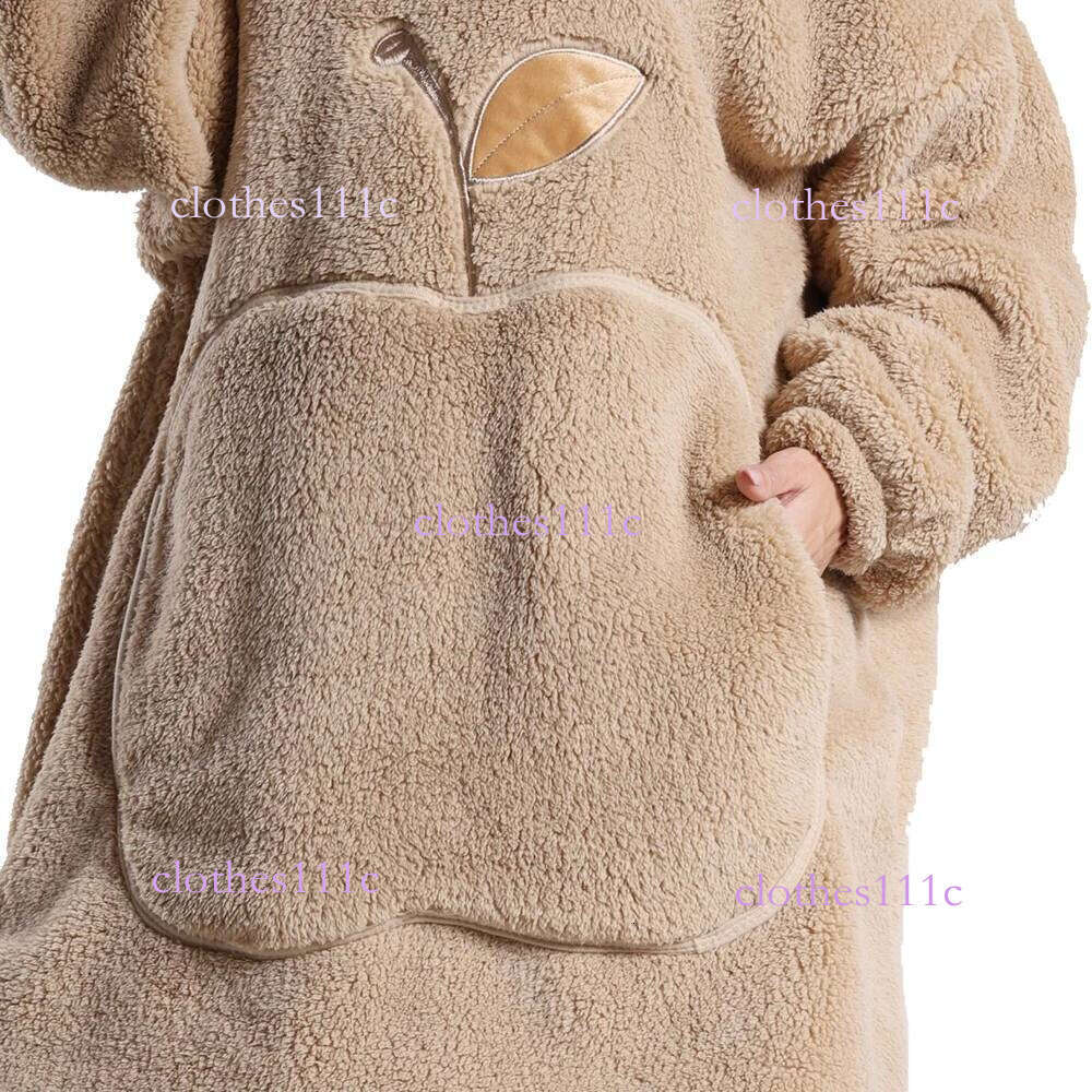 Oversized Hoodie For Women Men Winter Hooded Sweatshirts Sherpa Fleece Blanket With Sleeves Pink Green Purple Hoodies