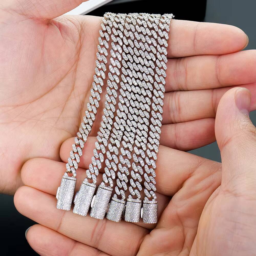 Fast Delivery Miami 6mm Cuban Link Bracelet Mossanite Moissanite Diamond Vvs Gra Iced Out Hip Hop 925 Silver Men Hip Hop Jewelry