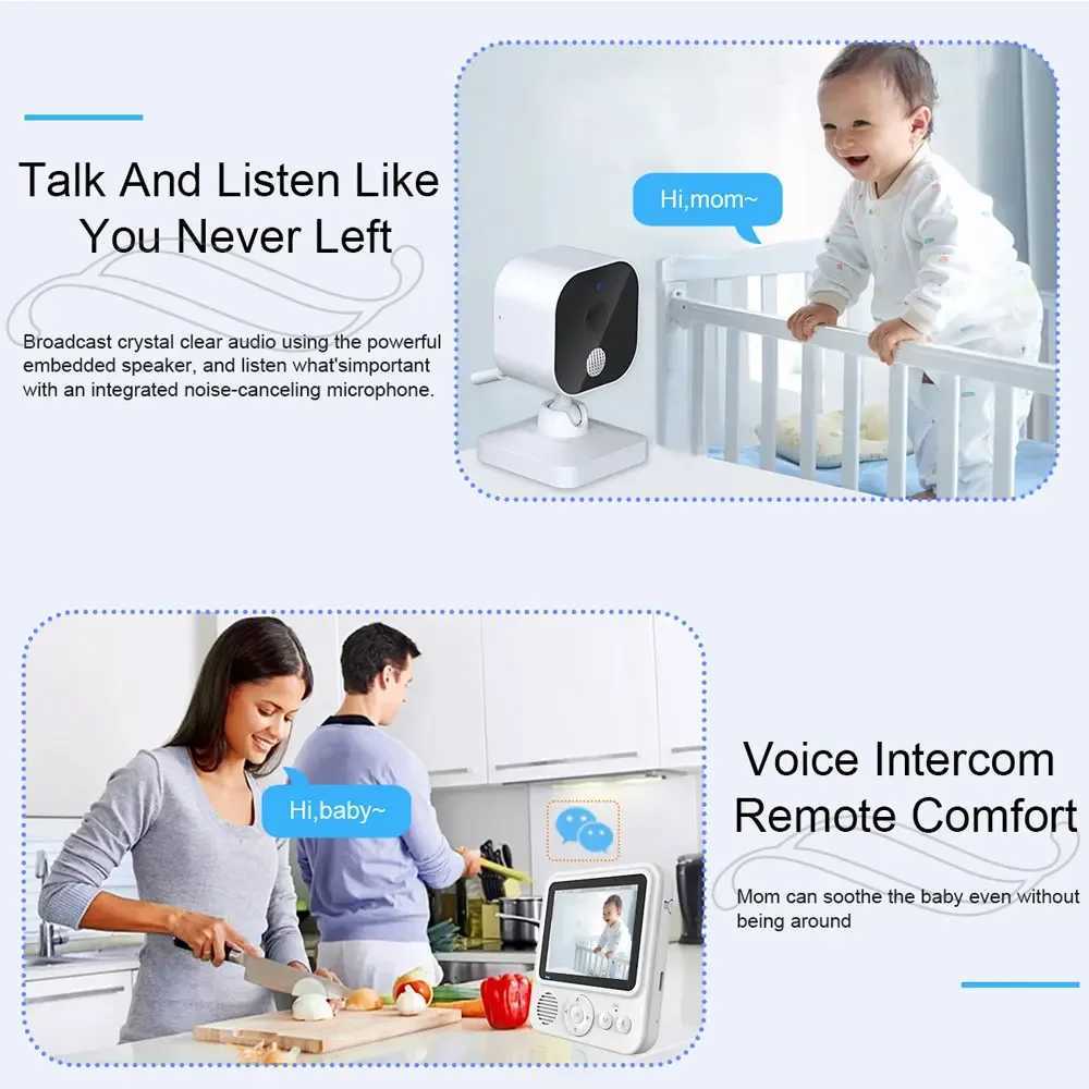 Cdycam ABM900 28 Inch Baby Monitor Surveillance Video Baby Camera Security Protection Two Way Audio Night Vision Cam Babysitte J251121