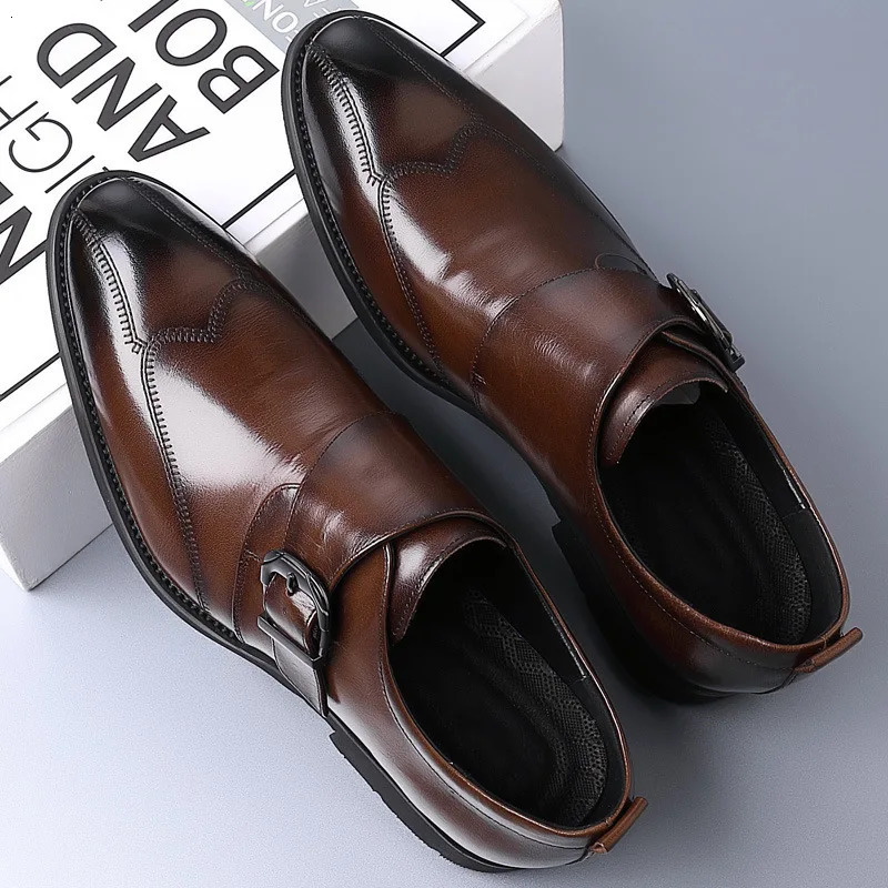 Men Business Dress Shoes Hasp Formal Leather Shoes for Men Oxfords Footwear High Quality Male Oxfords Men Leather Shoes Loafers 251021