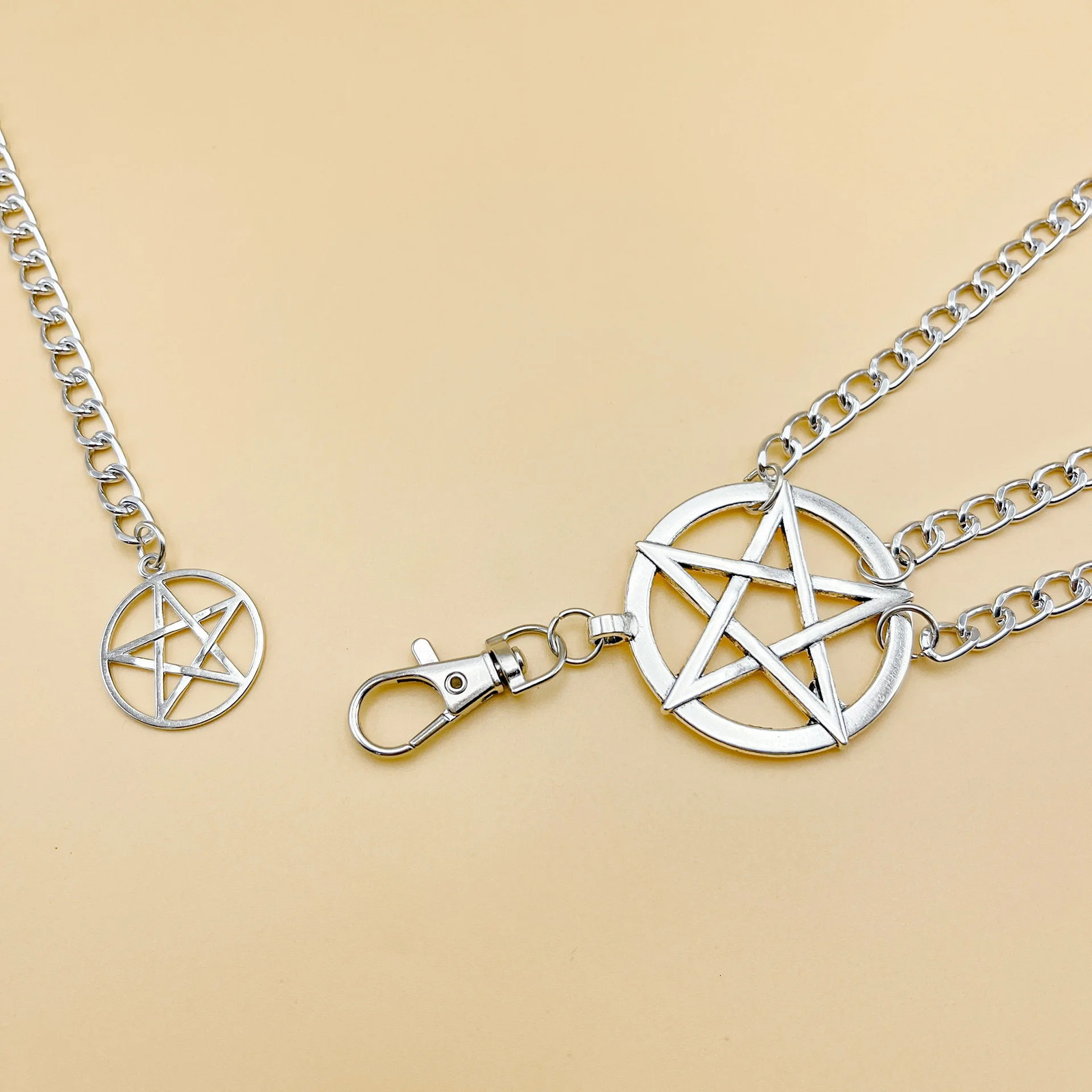 Punk Metal Chain Star Keychains For Men Women Waist Key Chain Trouser Jeans Hiphop Pants Belt Gothic Rock Emo Accessories 251021