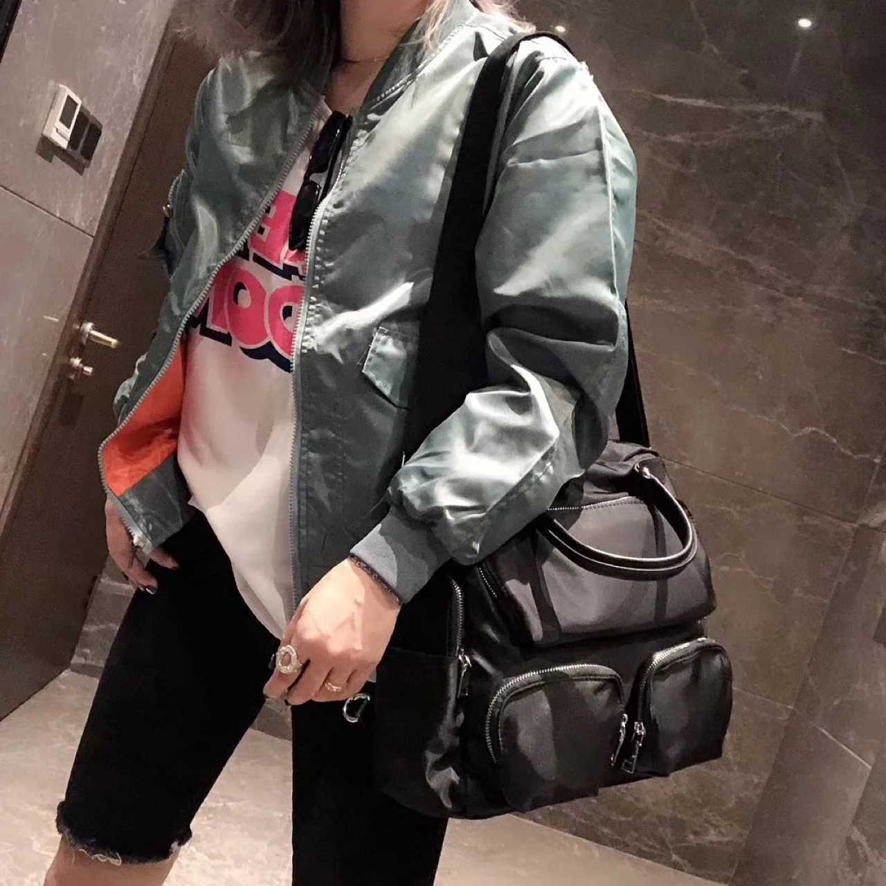 Korean Style Highend Nylon Backpack with Multiple Pockets Versatile Fashionable Travel Backpack and Casual Bag Z251018