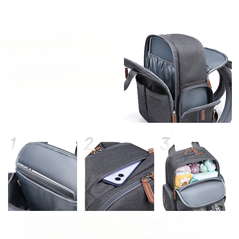 New Fashion Designer Large Capacity Fashion Mom Bag Lightweight Baby Bag Handheld Mom Bag Embroidered Backpack