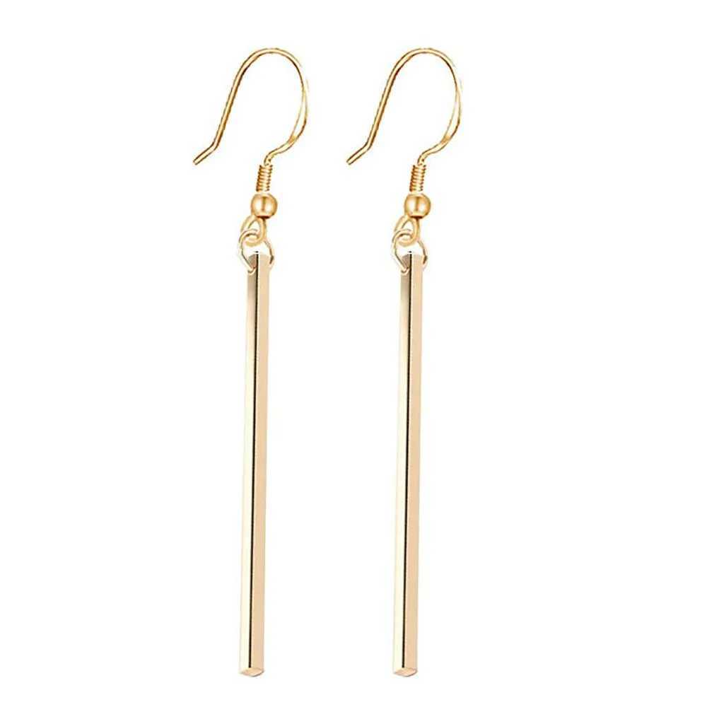 Korean Womens Long Earring Female Gold Color Stainless Steel Geometry Charm Pendent Dangle Drop Earrings For Women Jewelry 2025 J251021