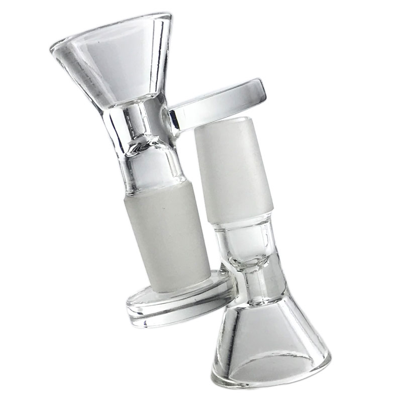 Goodsstore 14mm Male Glass Bowl Thick Pyrex Clear Glass Sheet Handle Bong Bowls for Bongs Smoking Water Pipes