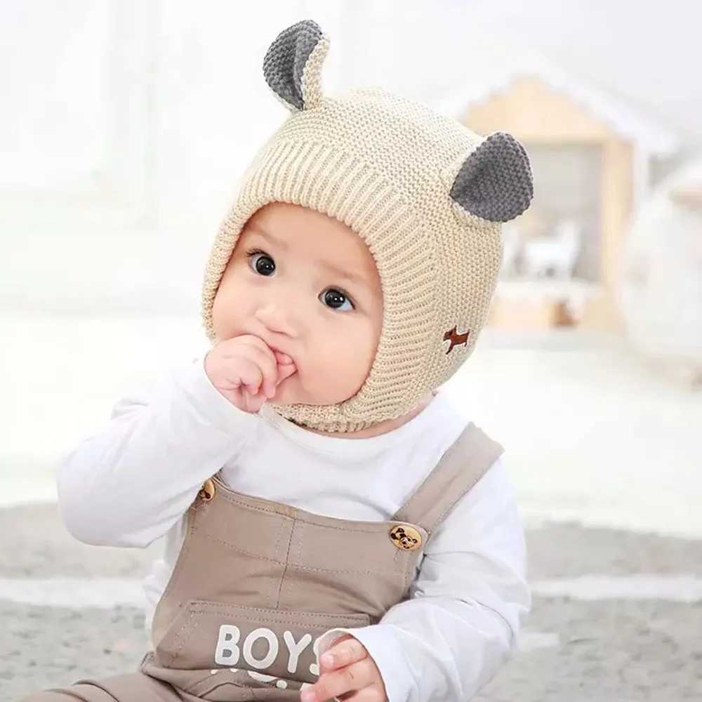 Baby Hats 14 Years Boys Girls Cute Ears Bonnet Winter Warm Thicken Caps Childrens Earflap Hat Kids Winter Beanies Cap J251021