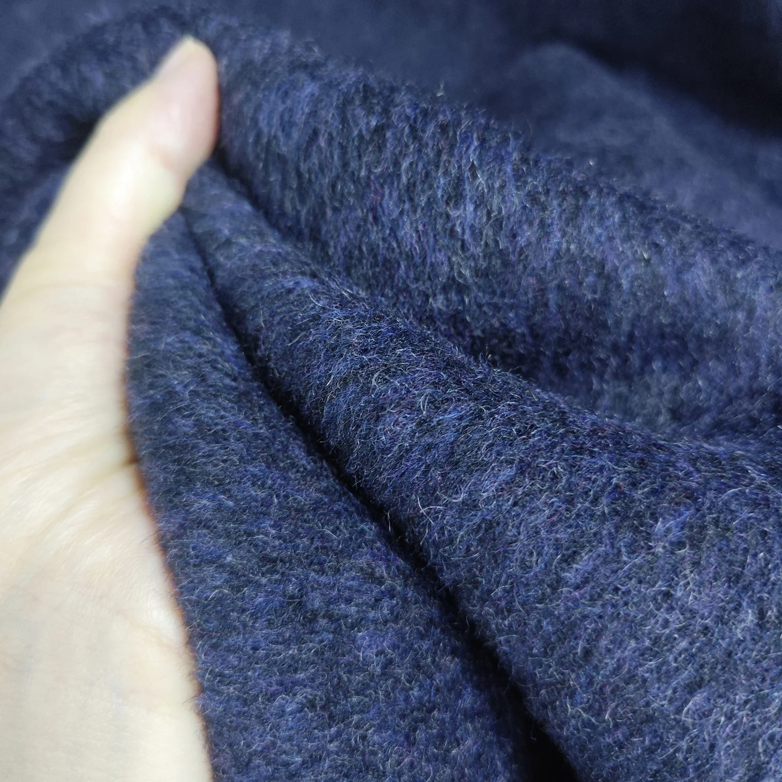 LANMREM Stand Collar Navy Blue Womens Doublefaced Woolen Coat Raglan Sleeve Double Breasted Autumn Winter Clothing 2DB4773 251017