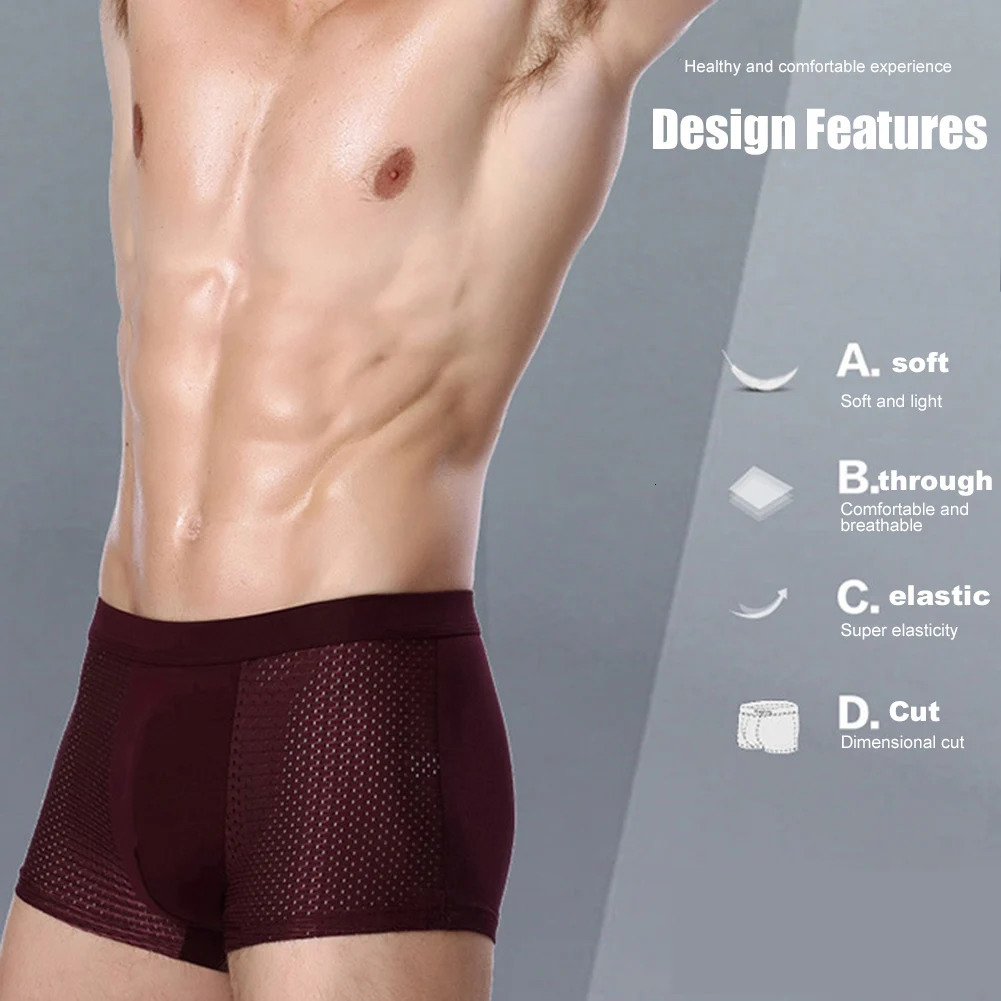 Mens flat underwear breathable and comfortable high elasticity thin underwear mens four cornered underwear 251021