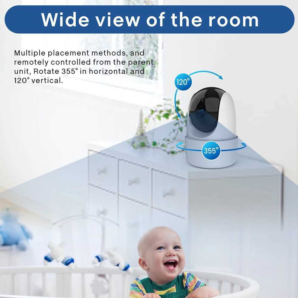 5 Inch Video Baby Monitor with Camera 2x Zoom Surveillance Camera Auto Night Vision Two Way Intercom Babysitter Security Nanny J251121