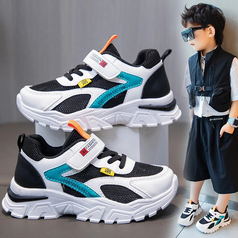 Children Sneaker Boys Casual Shoes Black Leather Flat Student Walking Nonslip Girl Lightweight Sports Tennis Footwear 251014