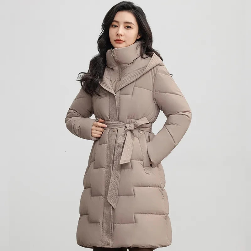 Womens Down Cotton Jacket Korean Version Versatile Lady Cotton Padded Outerwear Slim Temperament Ladies Winter Parka Coat 251021