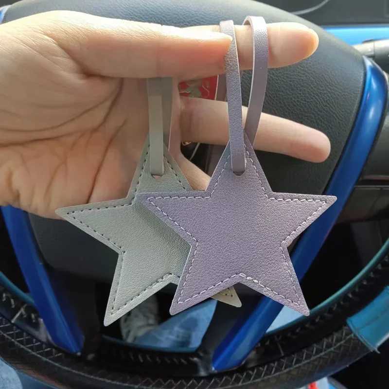 Star PU Leather Tassels Keychain Charms Tassels Fivepointed Star Tassels for Jewelry Making Key Chain DIY Craft Accessories W251021