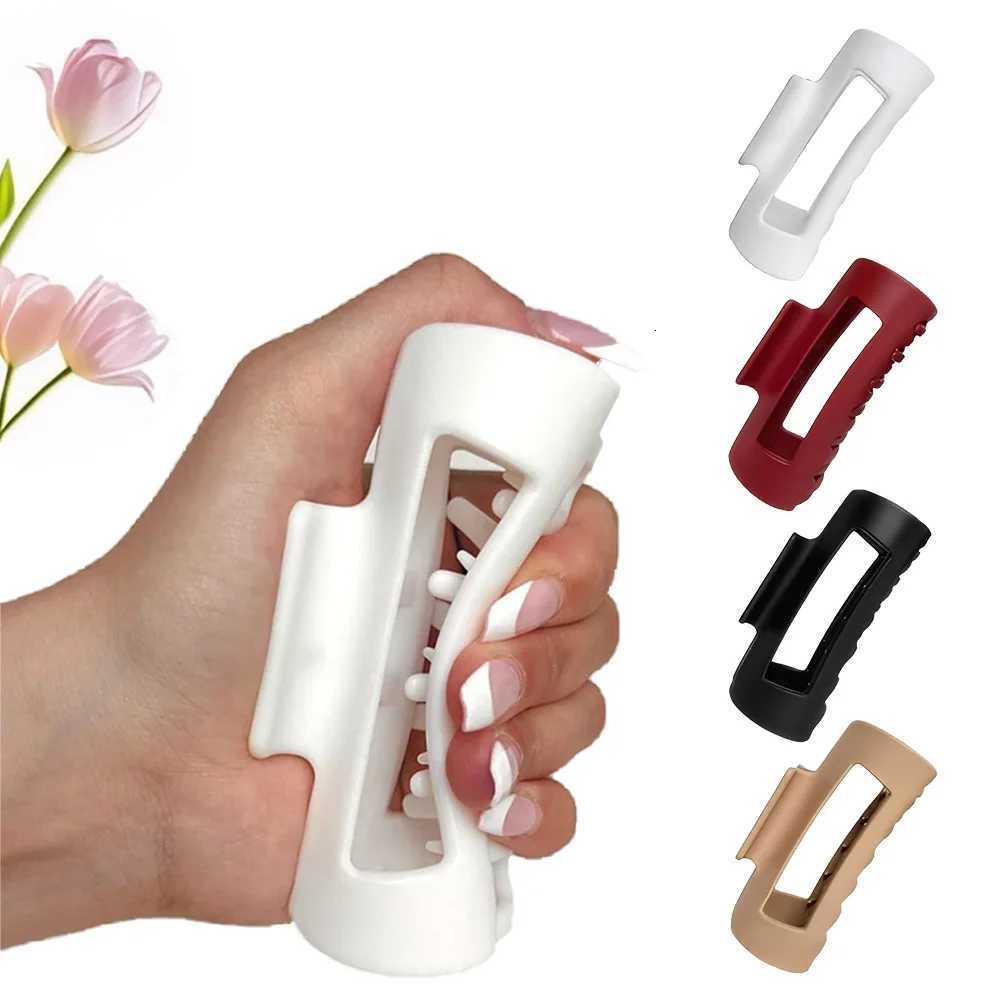 14Pcs Safe Soft Silicone Shark Clip Square Anti Collision Protection for The Back of The Head Anti Fall Womens Hair ClipW254021