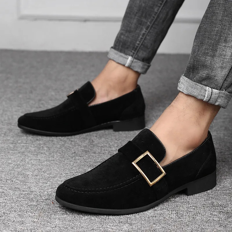 Mens Dress Shoes Formal Loafers Mens Leather Shoes Suede Men Wedding Man Work Social Business Loafers 251021