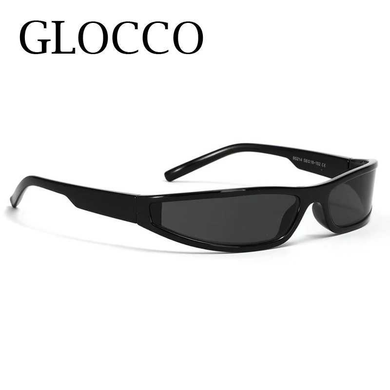 Narrow Rectangle Y2K Sunglasses 2025 Luxury Brand Punk Wrap Arou785 J251114