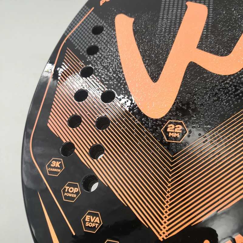 The new 3k Beach tennis racket Professional Full carbon fiber rough surface Deliver protective bag sweatband wrist care CAMEWIN W251021