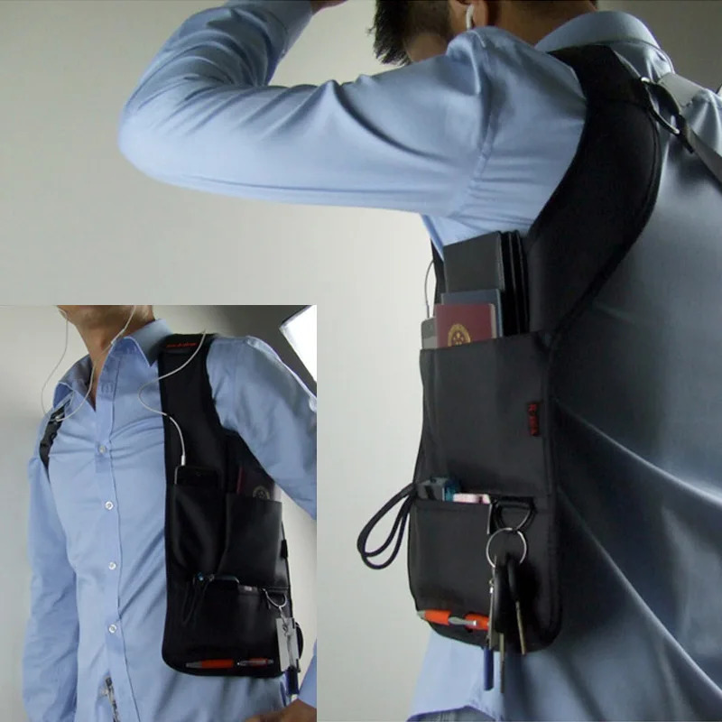 Armpit Bag with Adjustable Strap Antitheft Portable Chest Bags Men Underarm Shoulder Hidden Multi Pockets Messenger Sling bags 251020