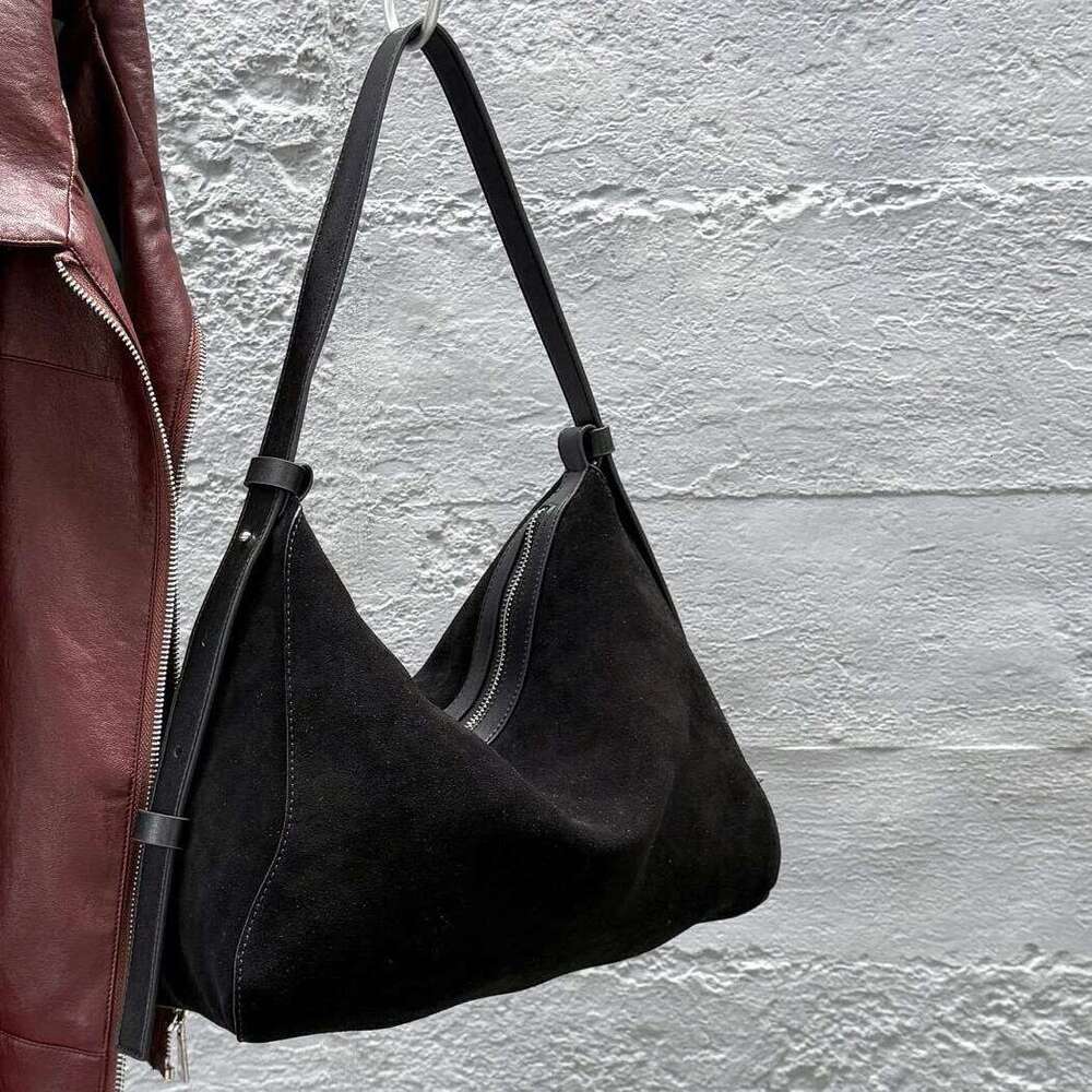 Frosted Cowhide Women's Underarm New Niche Design Suede Vintage Large Capacity Crossbody Fashion Lady Shoulder Bag Suotong1021