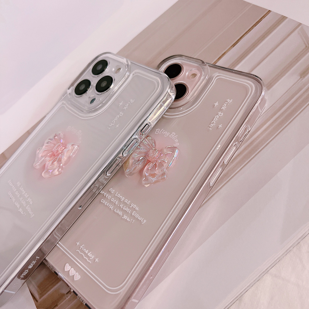 Compatible with iPhone 17 Case,Cute 3D Crystal Bow Tie Bowknot Glitter Sparkle Bling Camera Lens Protection Transparent Clear Soft Shockproof Cover Ph