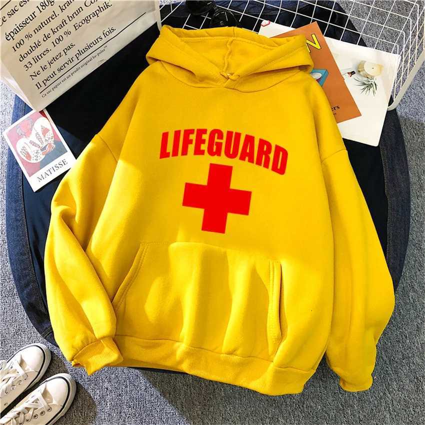 Meaningful Lifeguard Print Fashion Trend Harajuku Hoodie Suitable for Both Men and Women Comfortable Pullover for Autumn Winter W251021