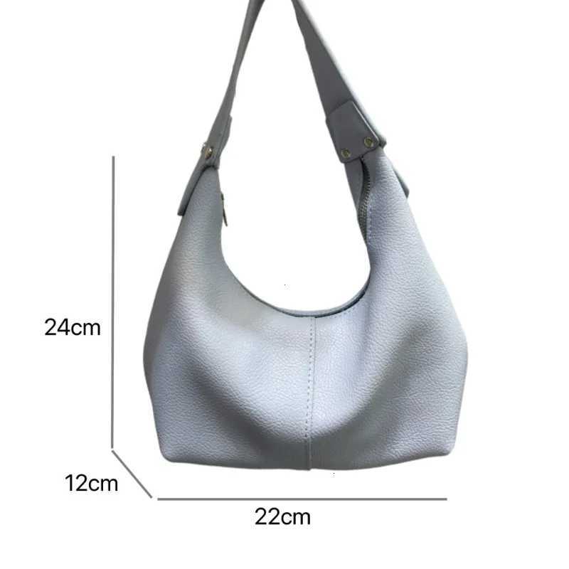 Women Vintage Underarm Bag PU Leather Soft Hobo Shoulder Bags New Solid Color Casual Armpit Handbag Girls Outdoor Daily Tote BagXJ251021