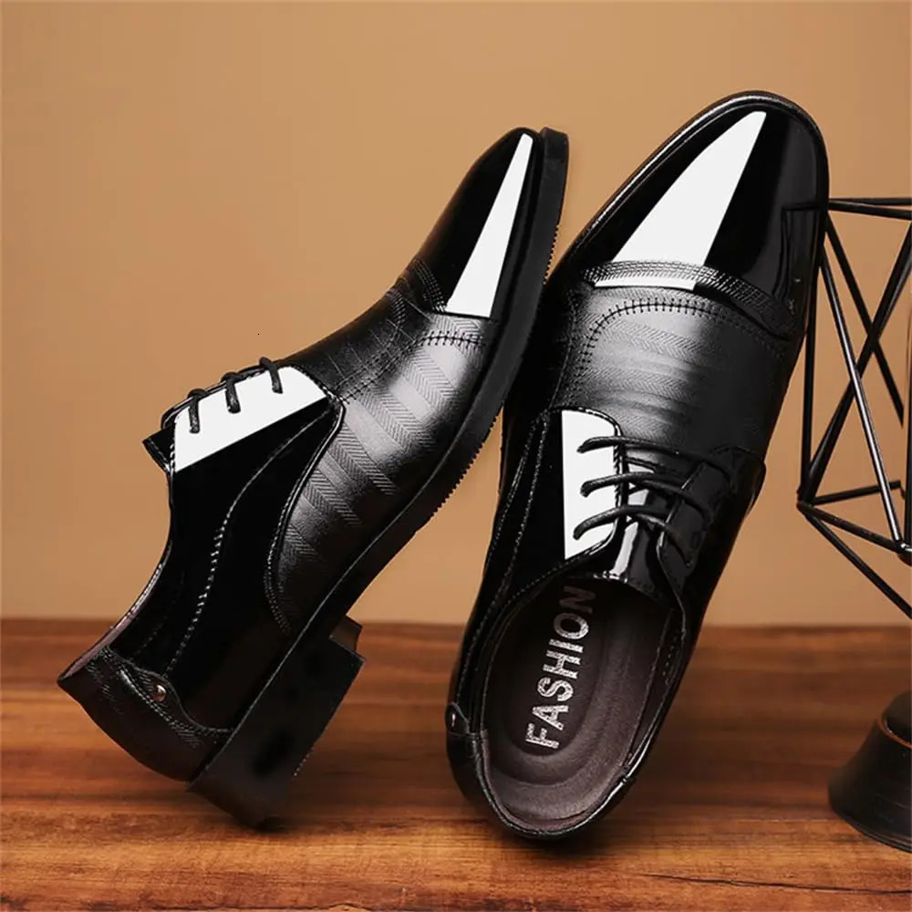 Mens Dress Shoes Business Oxfords Patent Leather Dress Shoes Classic Loafers Formal Derby Shoes For Men 251021