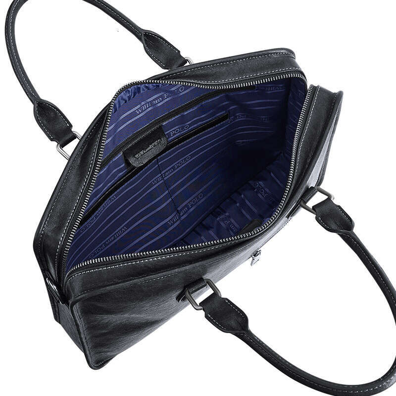 Luxury bag Briefcase New Genuine Leather Business Laptop Cowhide Handbag High end Feel Men s Bag