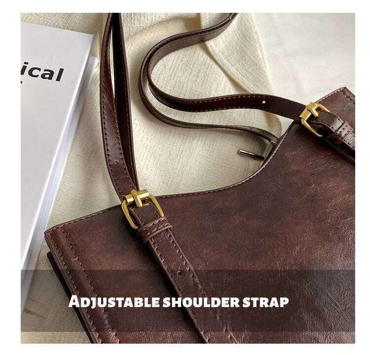 Large Capacity Women's Retro Versatile Simple Shoulder Tote Bag Soft 251021