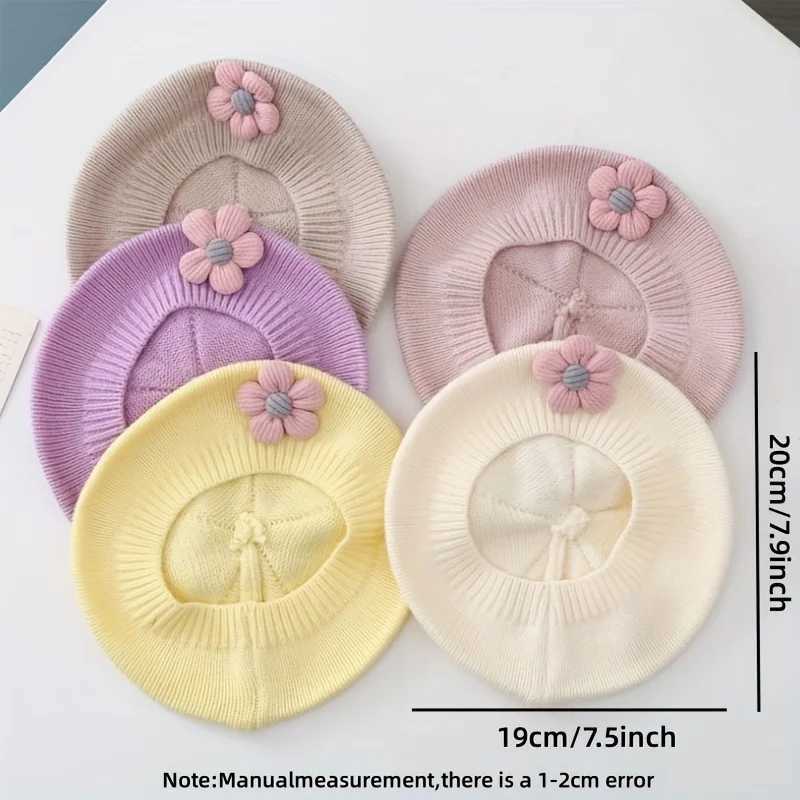 Fashion Baby Knitted Beret Hat Solid Color Childrens Warm Hats Autumn Winter Painter Cap For Girls Kids Bonnet Accessories J251021