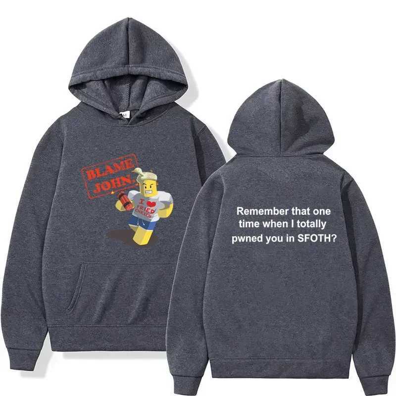 Blame John Printed Hoodie Autumn Winter Women Men Casual Funny Fashion Oversize ONeck Long Sleeve Sweatshirts Fleece Pullover W251021
