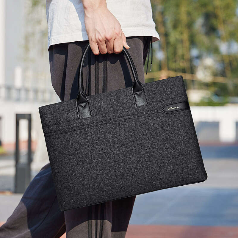 Luxury bag Briefcase Canvas Casual Business Handbag Meeting Document Laptop Men s File Bag