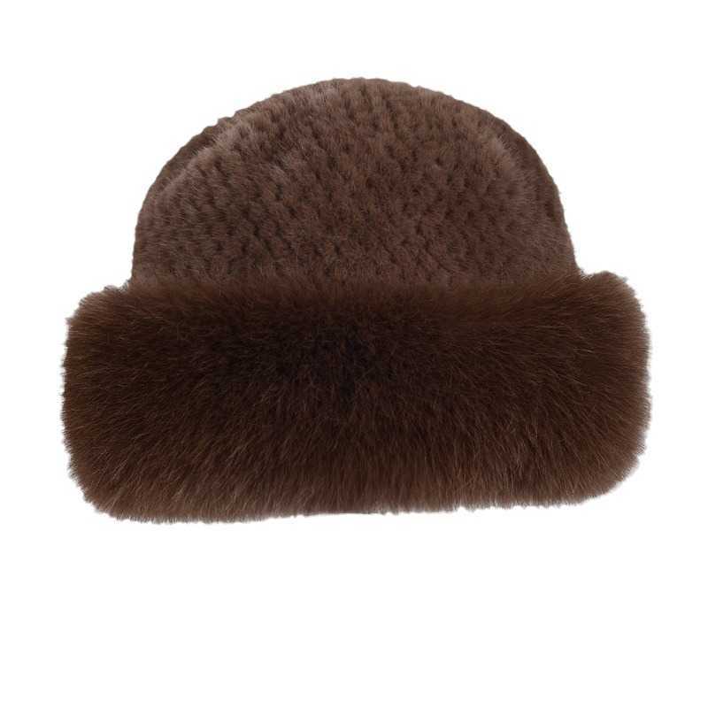 Plush Hat for Women Autumn and Winter Coldproof Bucket Hat Ear Protection Hat Faux Fox Fur Fisherman Hat Fluffy Windproof Trendy Hat H251020
