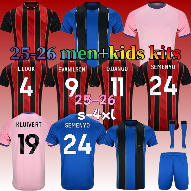 25 26 football jersey Kit soccer jerseys 2025 2026 DANGO EVANILSON GANNON DOAK ZABARNYI The Cherries SEMENYO football shirts Men Kids kit