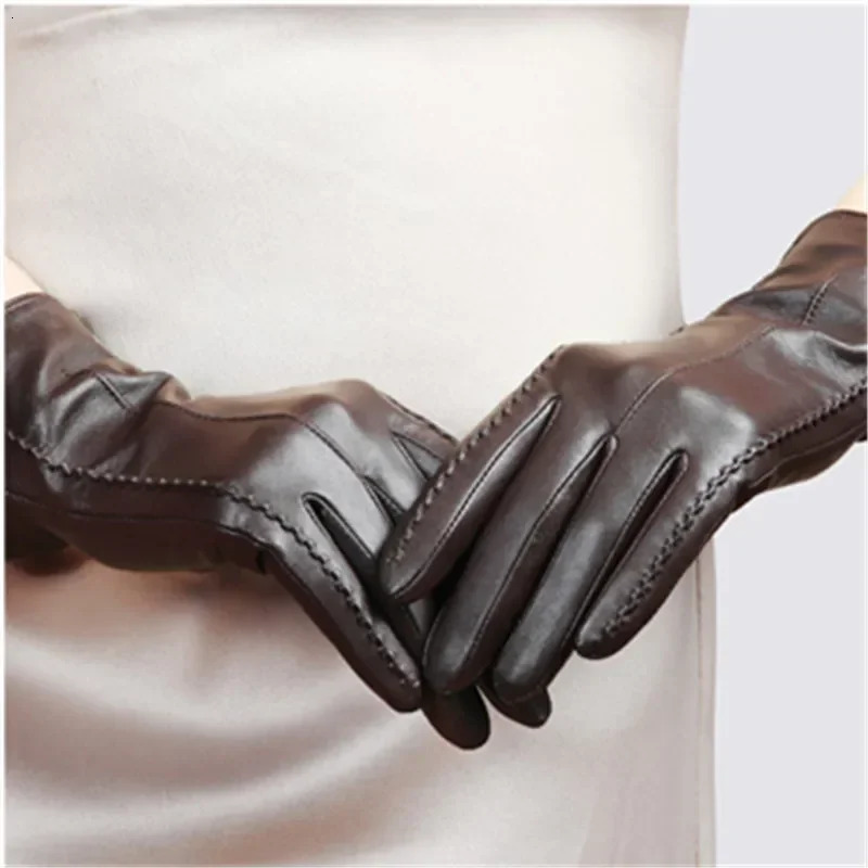High Quality Elegant Women Leather Gloves Genuine Lambskin Leather Autumn Spring Winter Thermal Trendy Female Glove G564 251020