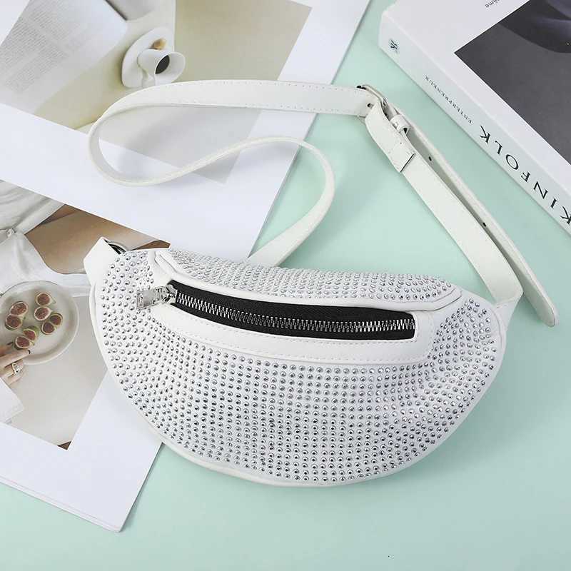 Women Waist Bag Flash Diamond Luxury Fanny Pack Chain Waist Shoulder Crossbody Chest Bags Fashion Banana Belt Bag Hip Bum Purse Z251021