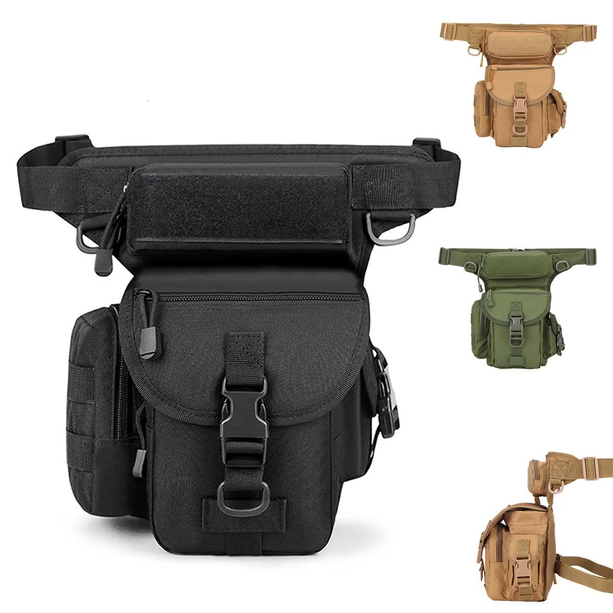Men Waist Fanny Pack Leg Bag Military Tactical Motorcycle Rider Camera Sports Travel Nylon Male Bum Hip Belt Thigh Fanny Bags 251021