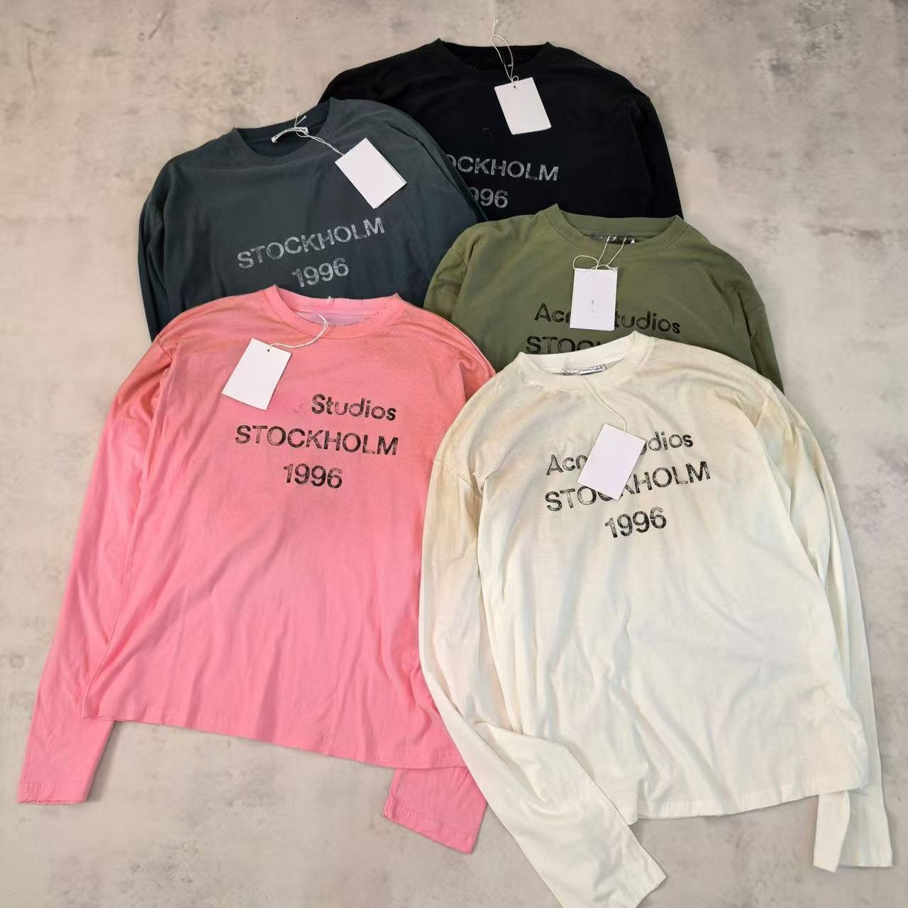 25AC 1996 European Alphanumeric Retro Long Sleeve T-shirt, Designer Casual Fashionable T-shirt for Men and Women Q1