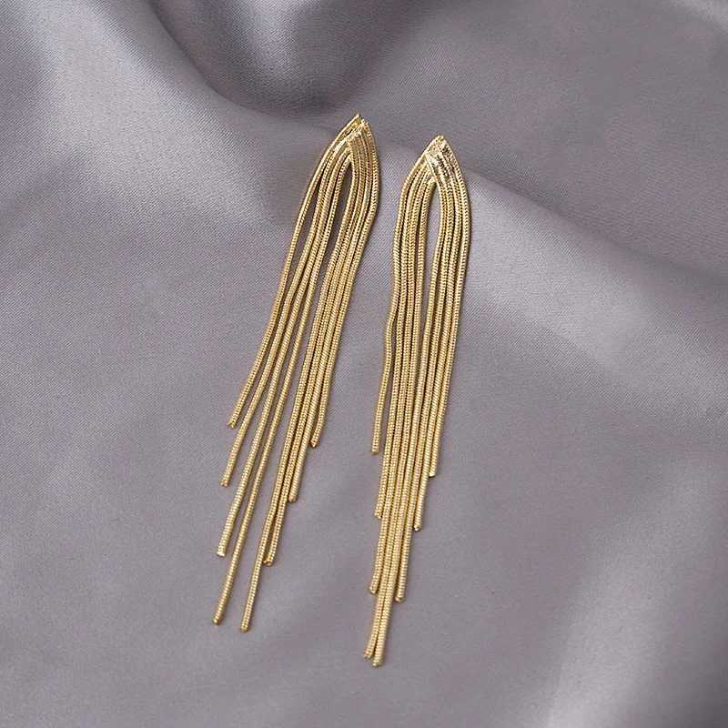 New Luxury Long Tassel Clip on Earrings for Women Bridal Earrings Party Wedding Ear Clips Jewelry Gifts J251021