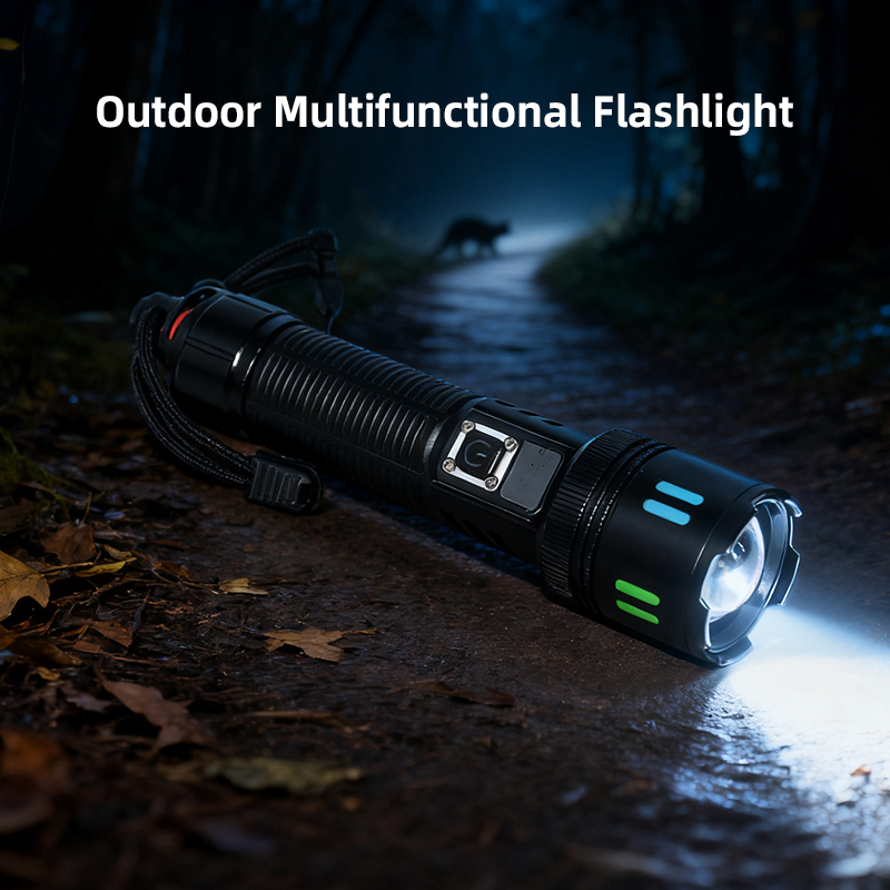Rechargeable LED Flashlight with Multiple Lighting Modes, Portable & Durable Torch for Outdoor Activities TM501X