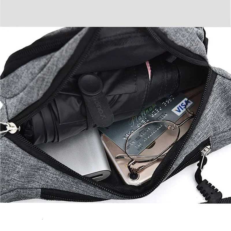Mens Breast Package Waterproof Outdoor Sports Bag Canvas Pouch Koreanstyle Waist Bag Fanny Pouch Crossbody Male Bag Z251021