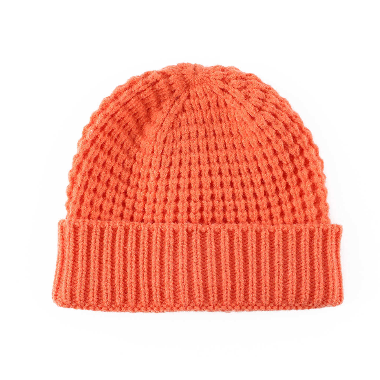 New Waffle Knit Hat Warm Ear Protection Breathable Knitted Hat Casual Versatile Autumn Winter Fashion Beanie H251020