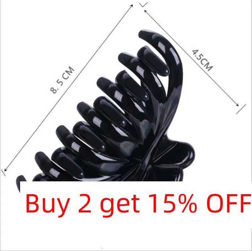 85 Cm Hair Claw Clips Wholesale Quality Black Plastic Hairpin Tines Crab for Hair Simple Shower Hair Clips Beauty ToolsW254021
